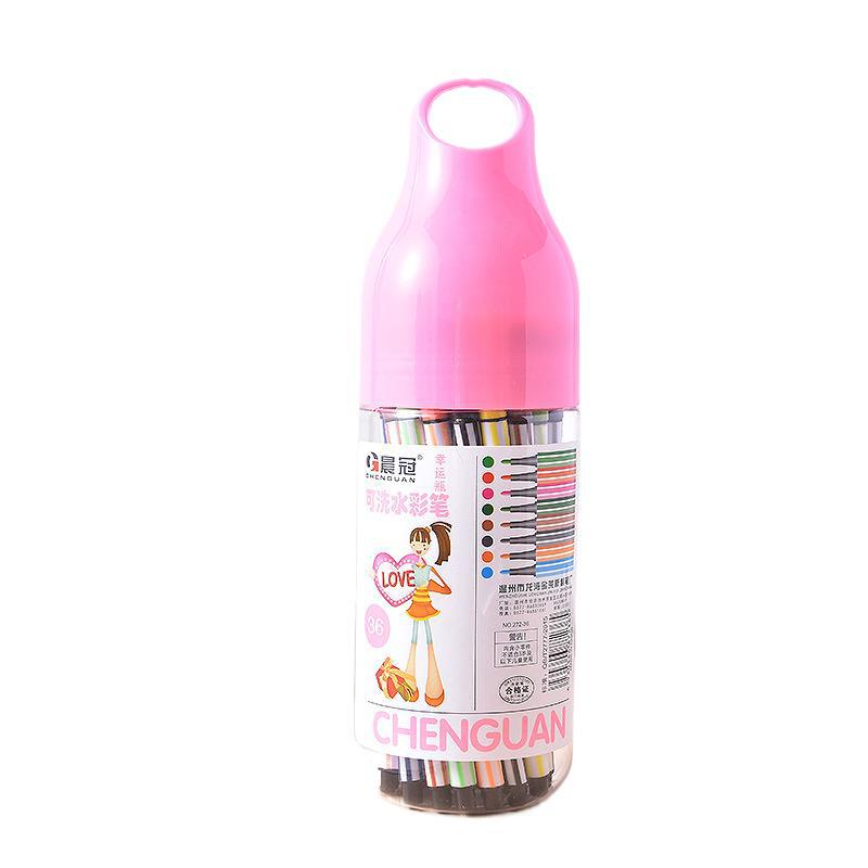 Kindergarten suministros de arte pintura color pluma niños acuarela pluma barril portátil lavable acuarela pluma al por mayor