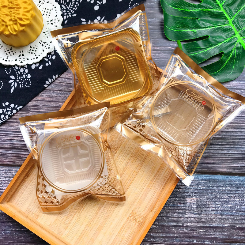 100克捌月仲秋三边封150克中秋月饼125豆沙伍仁月饼包装100个