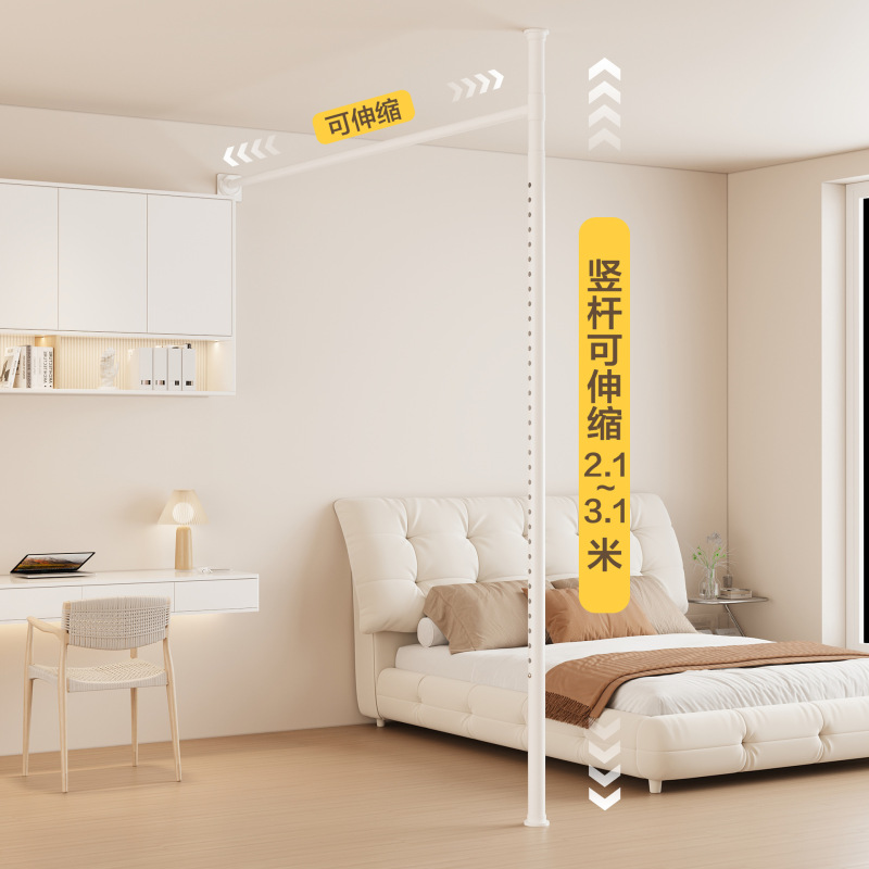 一房变两房隔断帘折叠隐形免打孔安装出租屋分割客厅卧室门帘屏风|undefined