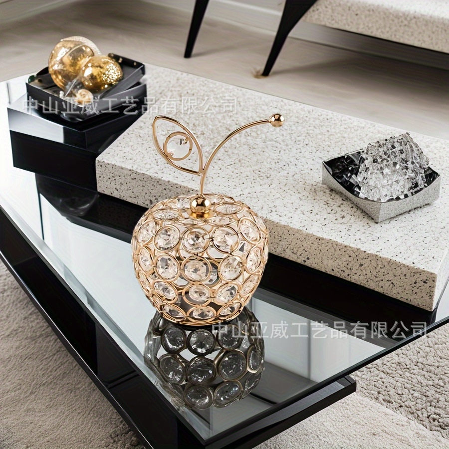 2 Artesanía de cristal creativa europea Apple Sydney Péndulo de decoración del hogar en forma de piña