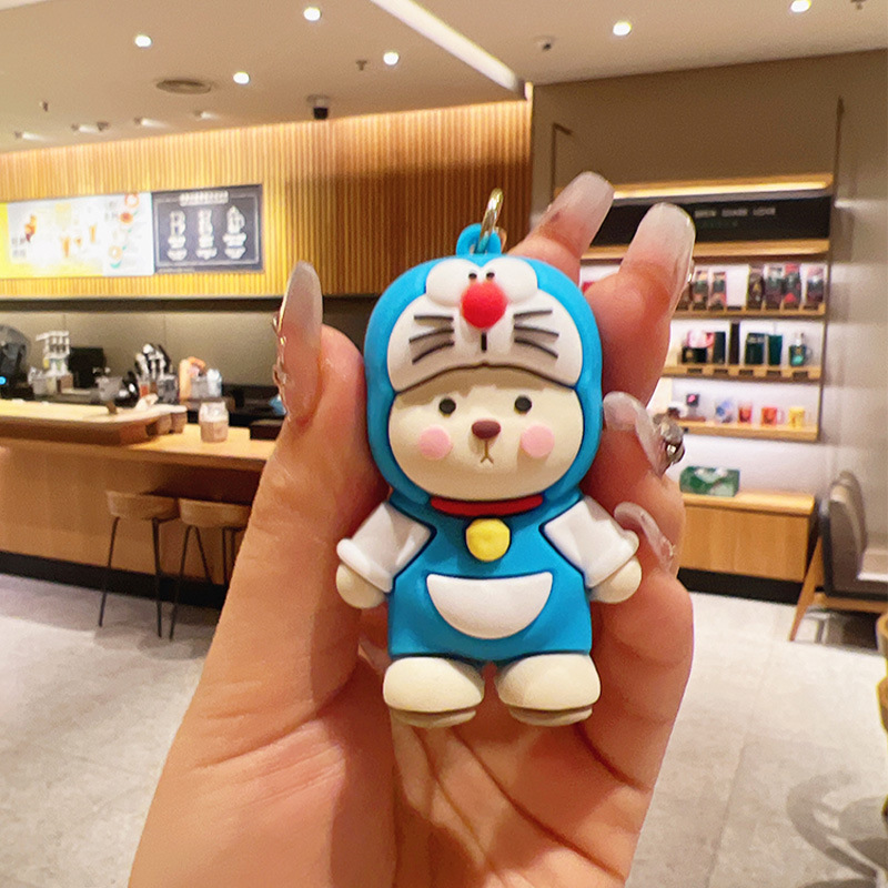 贝贝狐狸钥匙扣挂饰情侣玩偶创意小熊可爱包包公仔卡通批发钥匙链|undefined