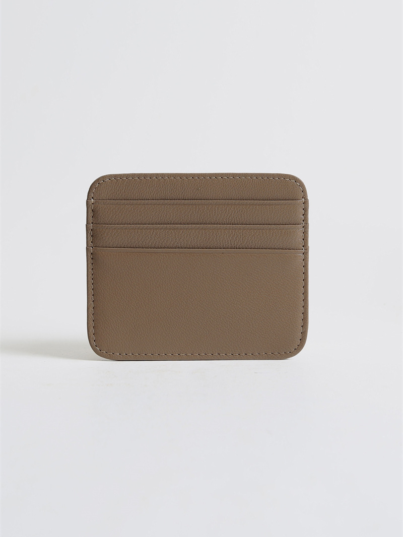 カードバッグレディース超薄型財布本革ミニマルチカードビット羊皮クレジットカードカバー小さなカードバッグシンプルな女性の男