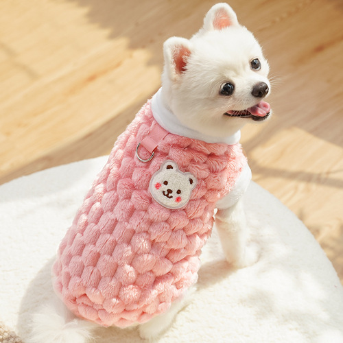 Tractionable puppy clothes, new cat autumn and winter models, Bichon Frize pet Teddy cat and dog supplies plus velvet wholesale