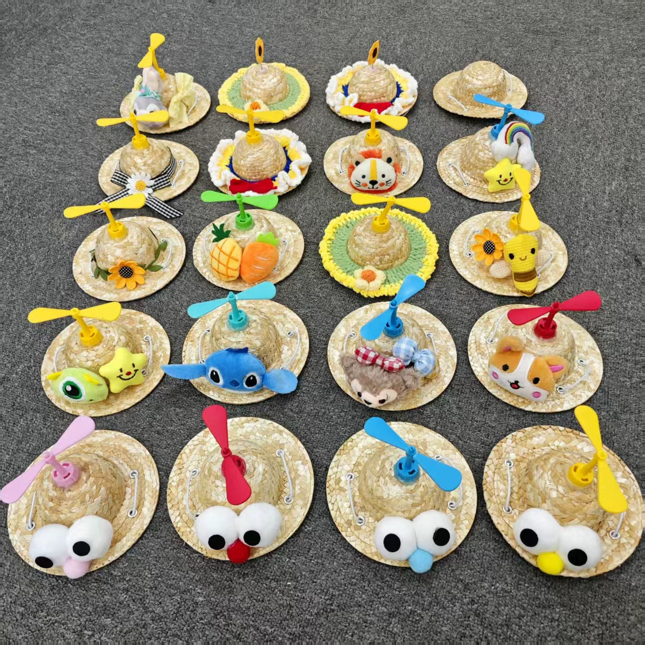 Домашние животные соломенные шляпы собачьи шляпы весной и летом