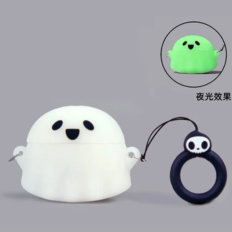 Fantasma cubierta de auriculares para airpods 4 generación Apple Pro2 caricatura de silicona encantadora caja blanda 3 generación cuatro o cinco