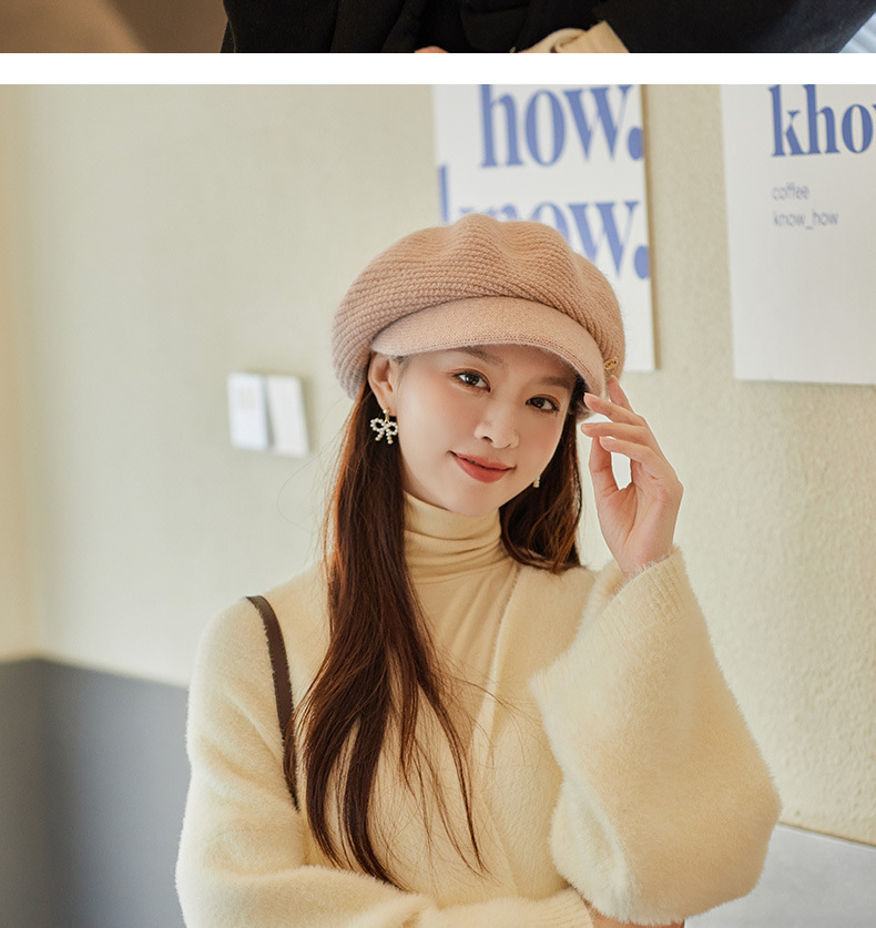 Gestrickte Damen Schiebermütze Mit Ohrenschutz Und Samtfutter_voghion.com