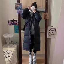 2025新款中戏羽绒服女长款长过膝东北加厚白鸭绒艺考学生情侣装潮