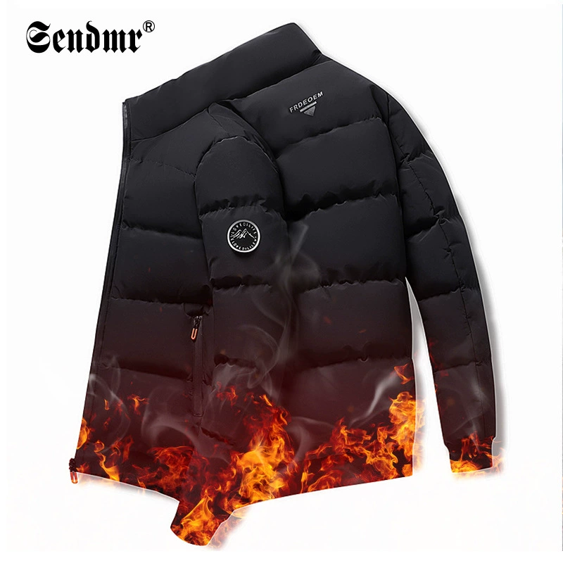 Стоячий воротник теплая хлопчатобумажная одежда мужская осень-зима новая свободная дикая повседневная куртка мужская пуховая хлопчатобумажная куртка трансграничная