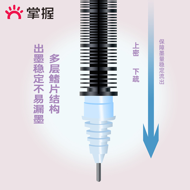 마스터 0.5MM 직접 액체 빠른 건조 젤 펜 학생들을위한 부드러운 금융 사무실 간판 펜