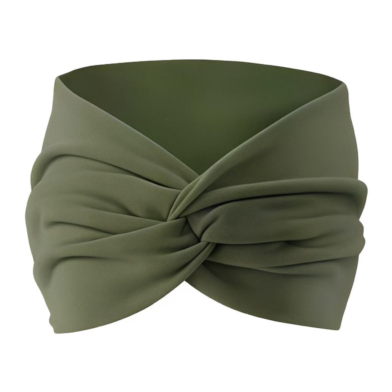 Europa y los Estados Unidos de color sólido banda de pelo deportiva ancho banda de pelo antiperspirante bandana de pelo yoga fitness banda de pelo deportiva absorción de sudor adornamiento para el pelo