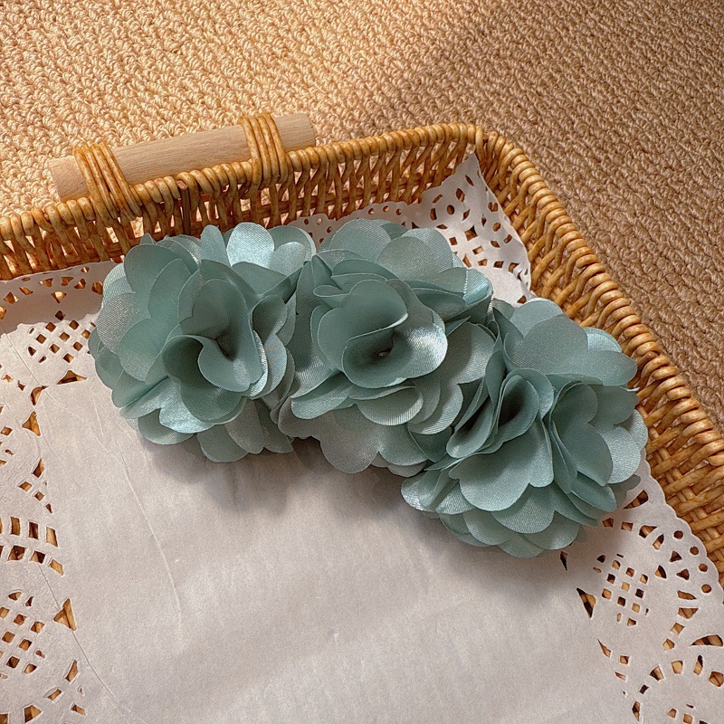 Vintage stijl wijnrode bloem haarclip elegante boho haarspeld_voghion.com