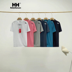 HH海丽汉森2025夏季新款男士速干短袖POLO衫冰爽弹力商务休闲