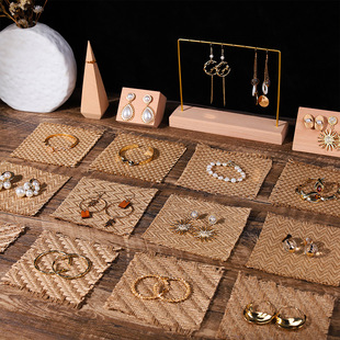 Creative Casual Shooting Props Hemp Cloth Storage Decoration Casual Jewelry Earrings Display Stand