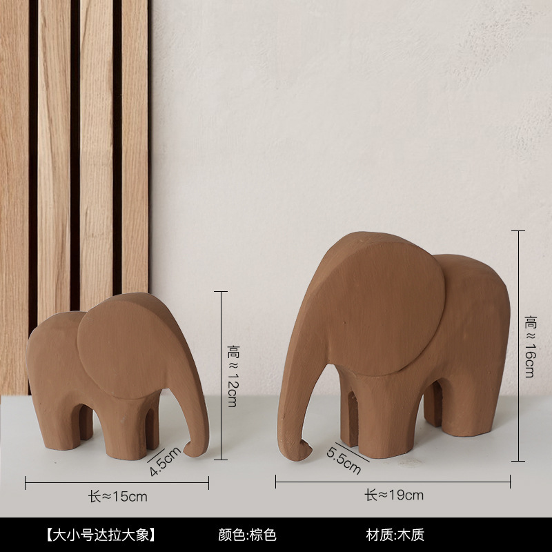 現代のシンプルなモランディ色の創意達拉木の木馬の置物の家庭の装飾品の客間のテレビの戸棚のお茶の数々の装飾|undefined