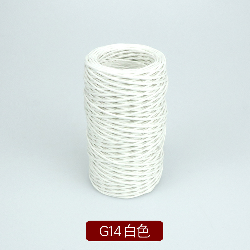 50m / 100m fabricantes de cuerda de papel con alambre de hierro al por mayor 1mm / 2mm diámetro de cuerda de papel hecha a mano DIY