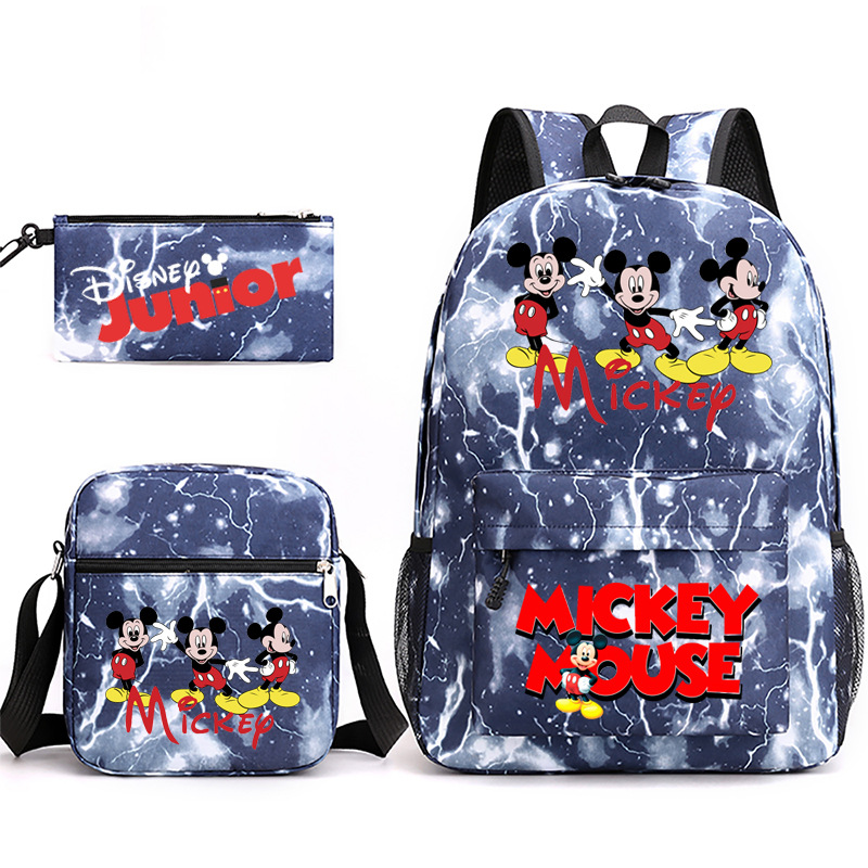 3-pieza portátil traje para niñas estudiantes universitarios niños mochila de lona Mickey/ratón 2022
