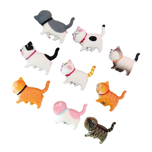 3D three-dimensional Internet celebrity cat magnet refrigerator magnet cartoon cheese cat message post home decoration magnet can turn the head