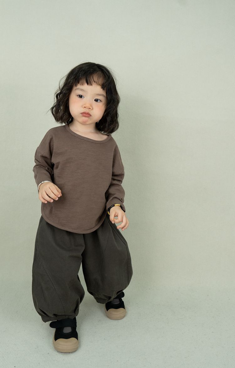 Maglietta a maniche lunghe per bambini Primavera Autunno Nuovo prodotto Edizione coreana Ragazzi e ragazze Maglietta a fondo largo in cotone di bambù_voghion.com