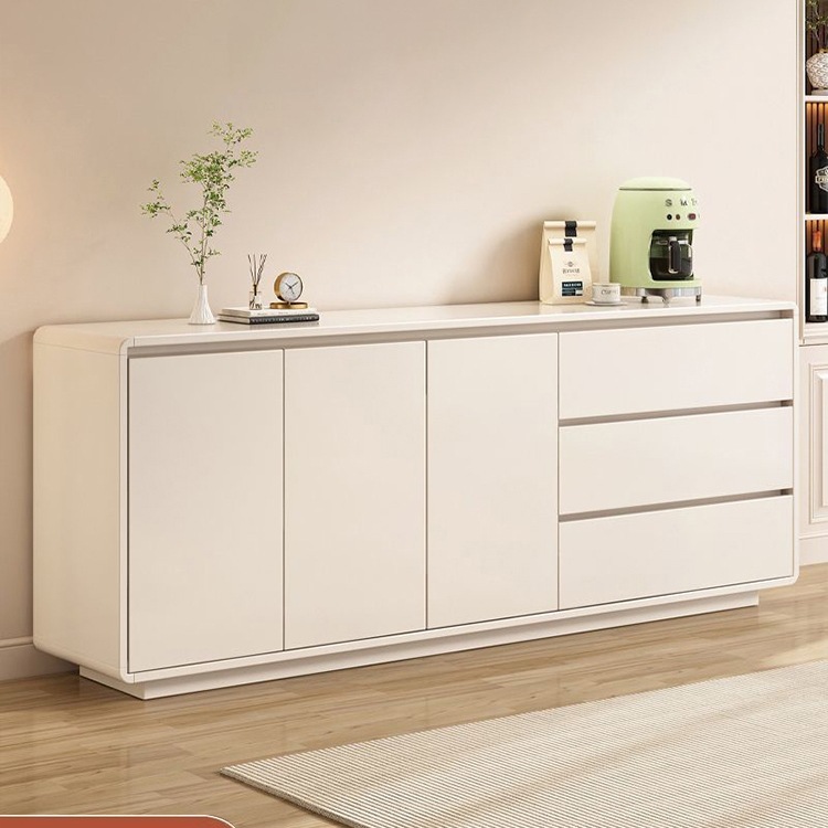 实木餐边柜靠墙一体储物柜茶水柜厨房橱柜家用斗柜客厅边柜置Tω