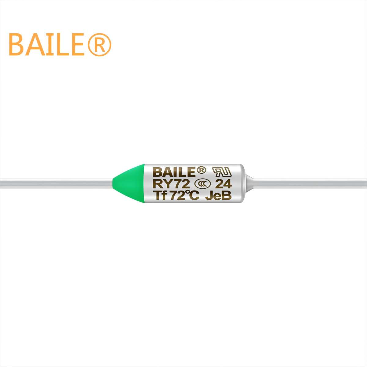 BAILE百乐直销 温度保险丝UL高端72℃金属过热保护 15安培