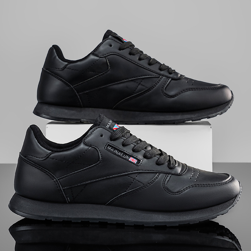 Extra-large Size Men's With Thick Soles, Height-increasing Leather Casual Sneakers, Sizes_voghion.com