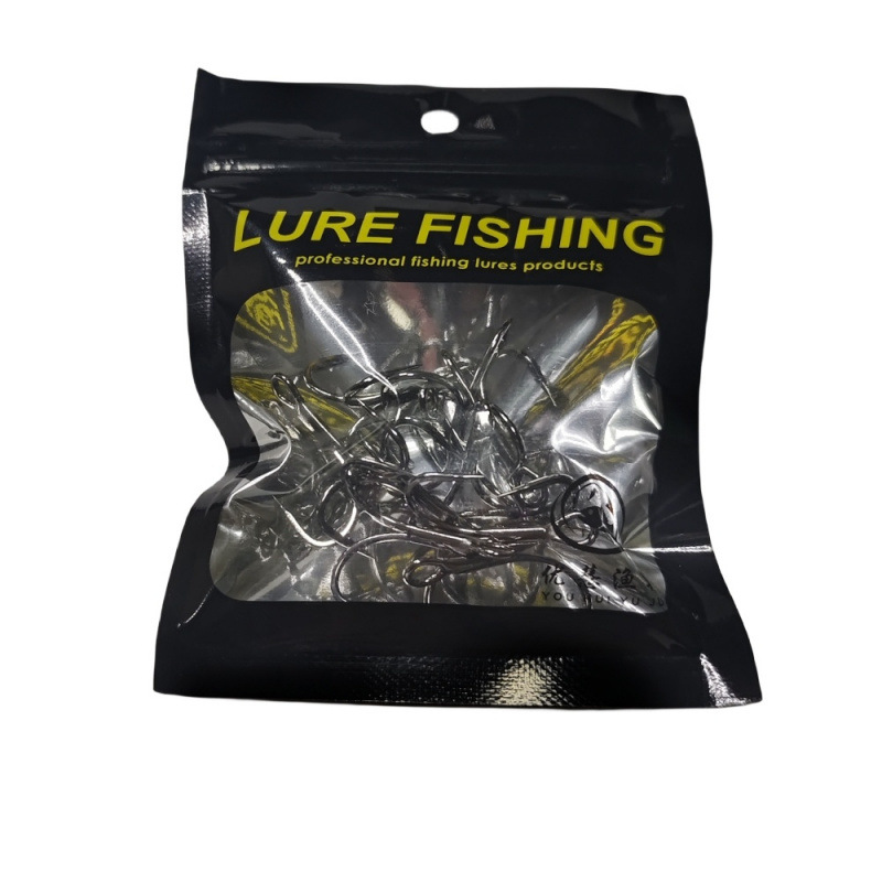 Nuevo acero negro 5 veces reforzado 6019 tres ganchos super afilados ganchos de cebo especial ganchos comerciales al por mayor