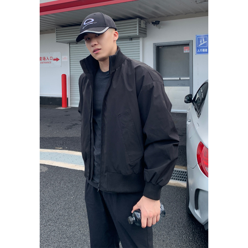 American Retro Bomber Jacket Men's Spring and Autum Sports Normcore Style Loose Casual Cleanfit Top Jacket American Retro Bomber Jacket Men's Spring and Autum Sports Normcore Style Loose Casual Cleanfit Top Jacket