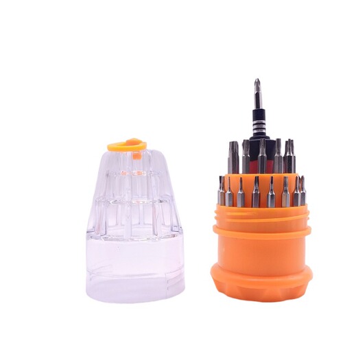 31-in-1 Screwdriver Set Tower Multi-function Screwdriver Manual Combination Key Hardware Tools with Storage Box