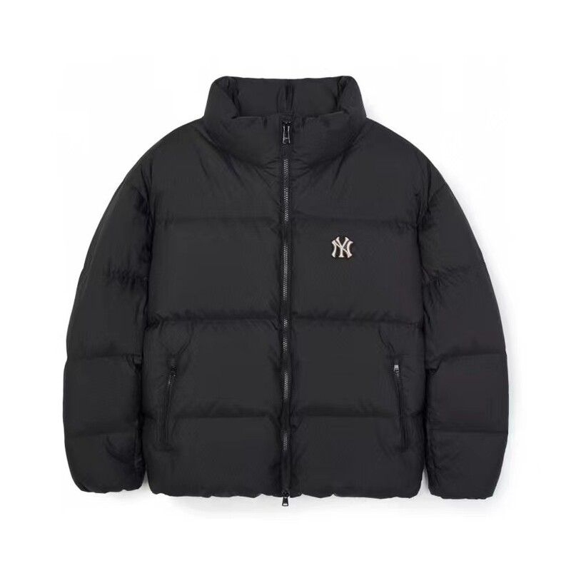 M*B冬季新款后背大标老花复古短款立领羽绒服情侣款休闲羽绒外套|undefined