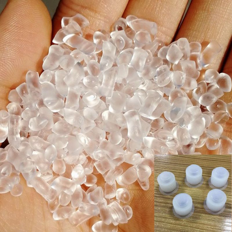 食品级硅胶酒瓶塞料 环保无味 高弹性 透明50A 60A耐酒精硅胶颗粒