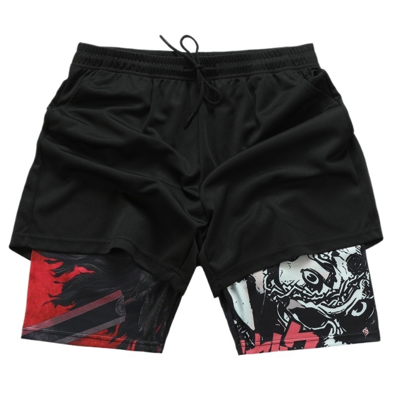 El comercio exterior transfronterizo de verano europeo promueve pantalones cortos de hombre de malla de secado rápido delgada transpiración suelta