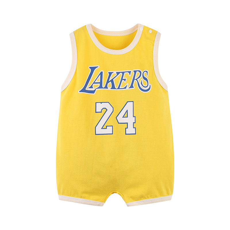Bebé mono verano bebé sin mangas chaleco mameluco bebé baloncesto ropa recién nacido Ropa Deportiva mameluco fino