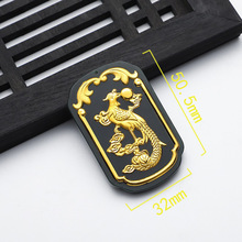 爆款金镶玉龙凤玉佩吊坠和田墨玉吊坠男女情侣款项链旅游礼品批发