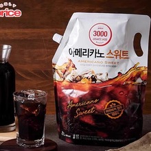 韩国进口皮可米OnlyPrice美式黑咖啡蜜桃红茶饮料家庭量贩装 2.1L