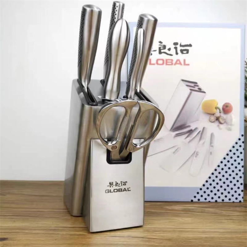 日本具良治套刀global不锈钢菜刀六件套砍骨刀家用厨房水果切片刀