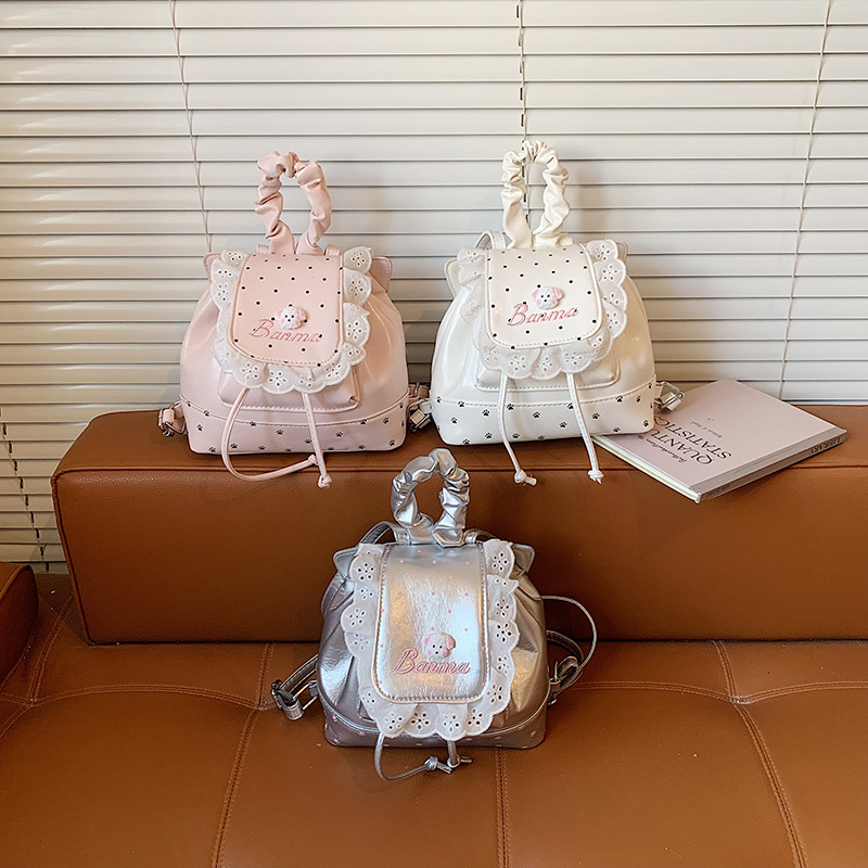 Mochila para niños y niñas, mochila de encaje dulce, mochila para bebés, comercio exterior transfronterizo, mochila para niños