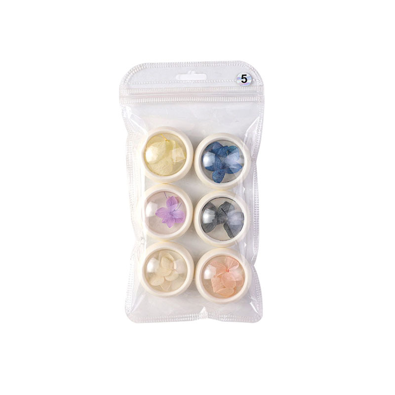 Joyas de flores secas japonesas pétalos de henna pegatinas de flores de nieve joyas de uñas encaje flor verdadera flor al por mayor