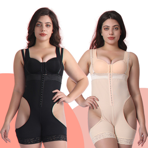 Butt-lifting shaping one-piece body shaper for women, abdominal control and hip-lifting, adjustable shoulder straps, plus-size body shaping garment, full-hip shaping.