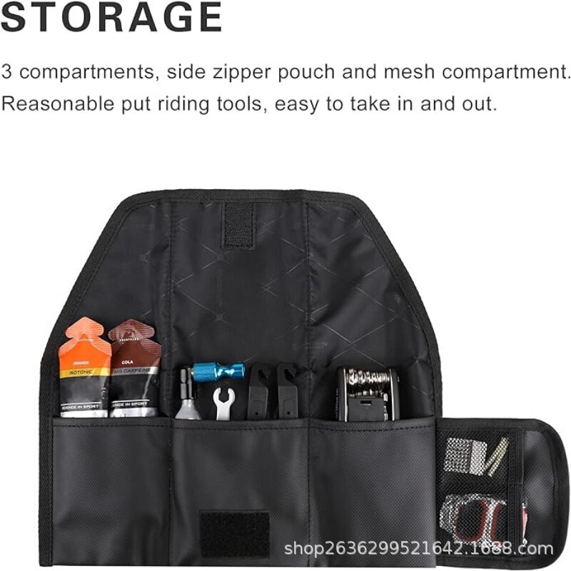 Bicycle saddle bag, bicycle repair kit, frame bag mountain bike riding accessories