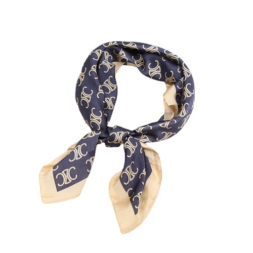 New style silk scarf for women, fashionable, versatile and high-end 70 square scarf, Korean style neck scarf, spring and autumn retro scarf binding bag