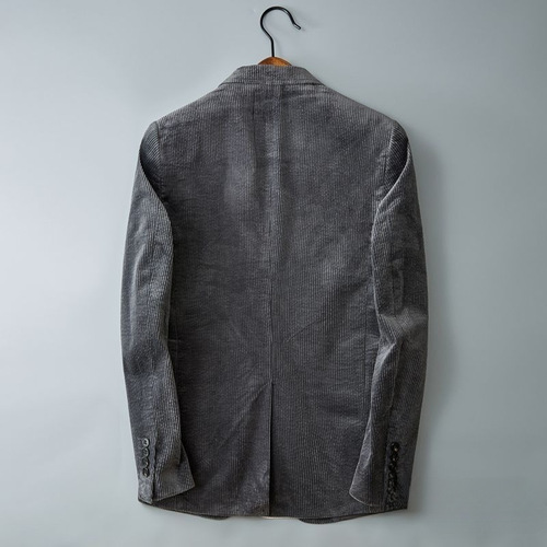 Men's Spring and Autumn New Striped Retro Business Slim Fit Stylish Casual Suit Jacket