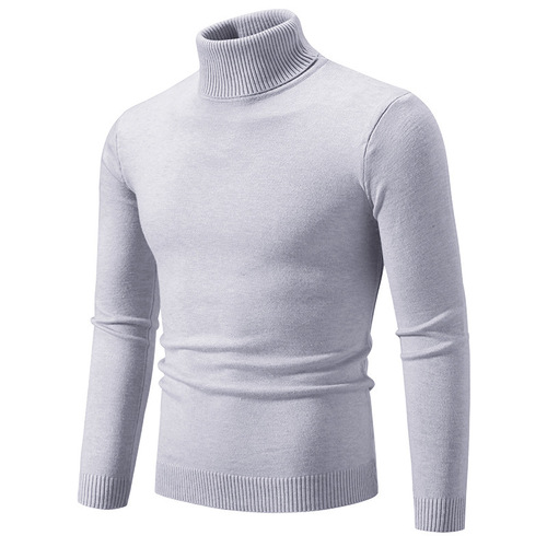 Men's Turtleneck Oversized Knit Bottom