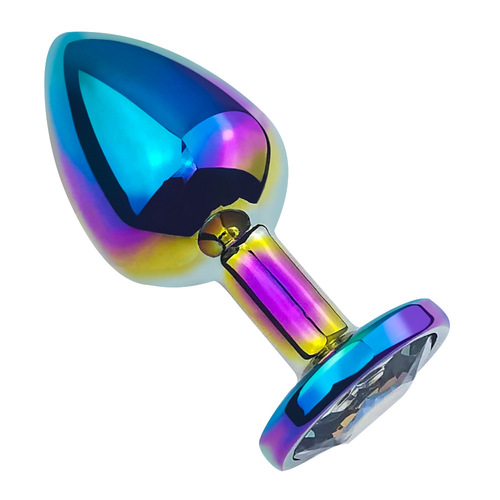 Colored metal anal plug, round anus expansion anus adult products, sex toys, manufacturer wholesale anus