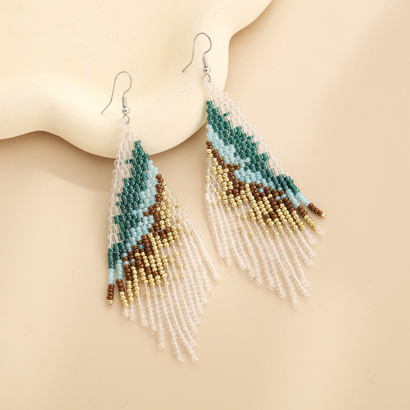 creative woven ethnic earrings handmade