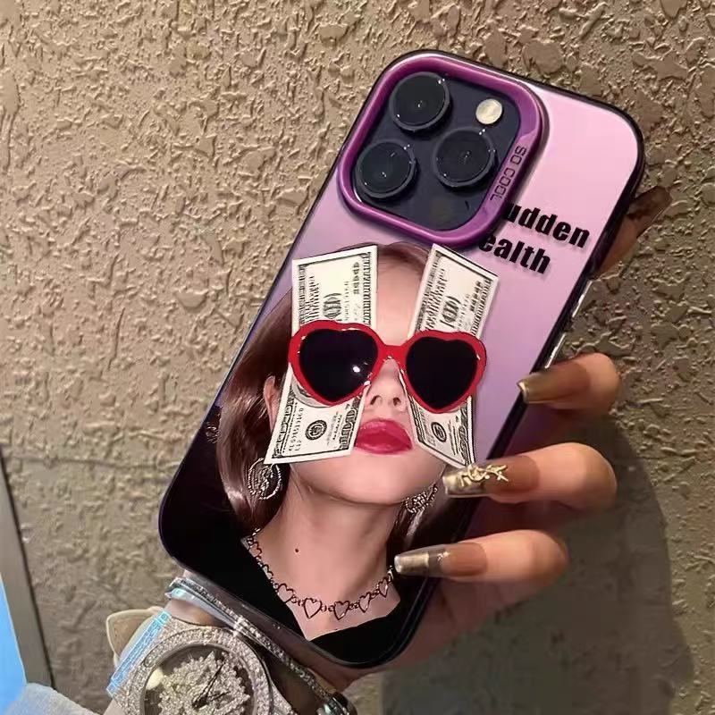 Nueva funda para teléfono móvil iphone16 aplicable europea y americana Apple 15promax/14 gafas de sol creativas 13pro12 11xr