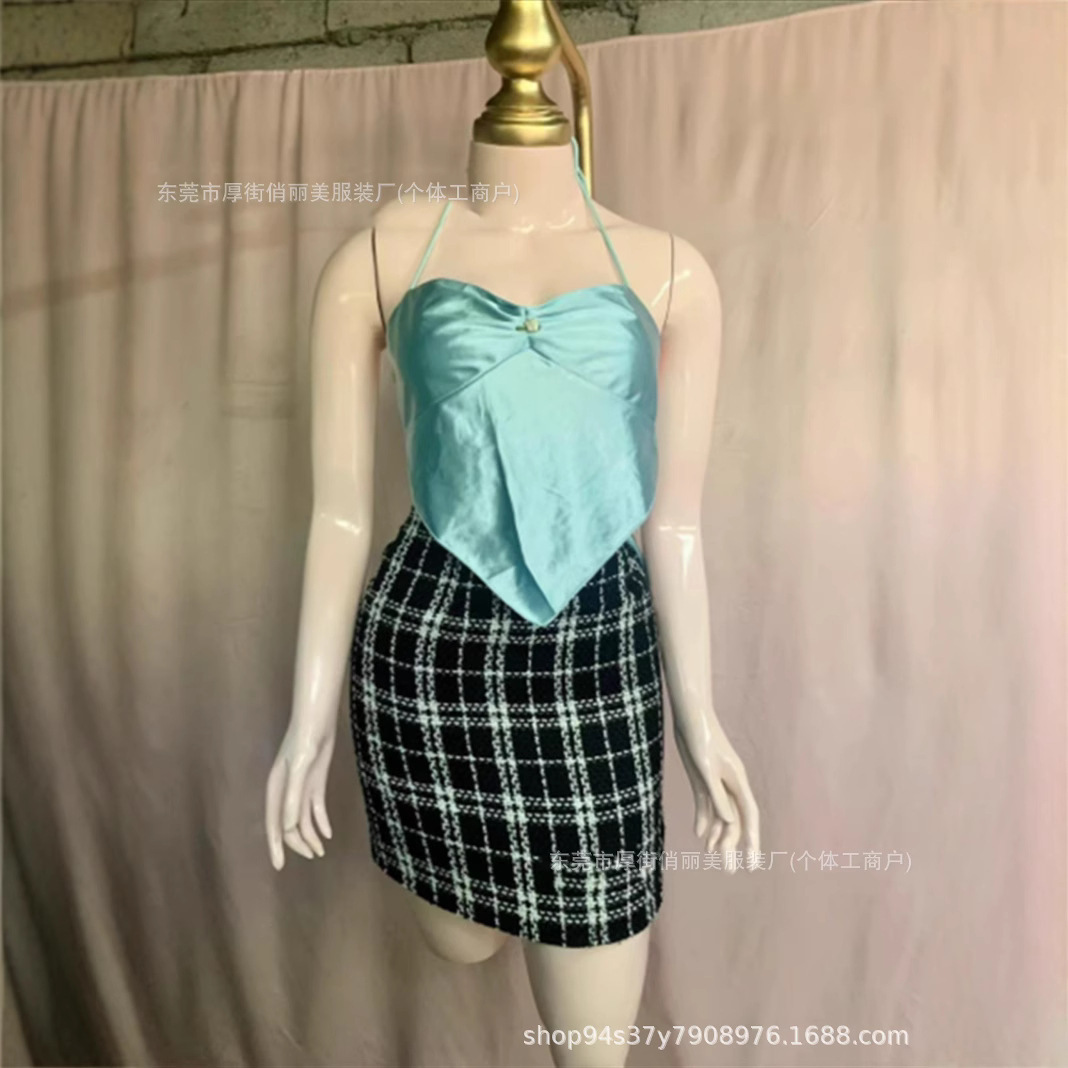 Shein miscelánea suministro transfronterizo de ropa de mujer chaqueta, pantalones de falda de chica, sexy, vestido de cinturón