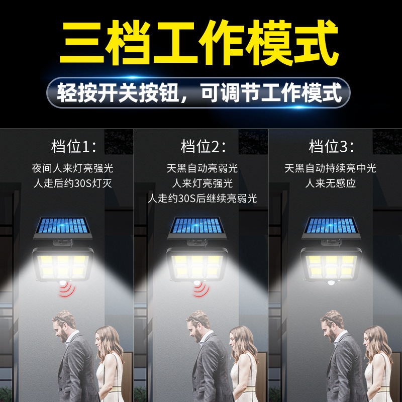 Nueva luz solar de inducción del cuerpo humano dividida lámpara de jardín exterior lámpara de pared LED impermeable iluminación exterior farola