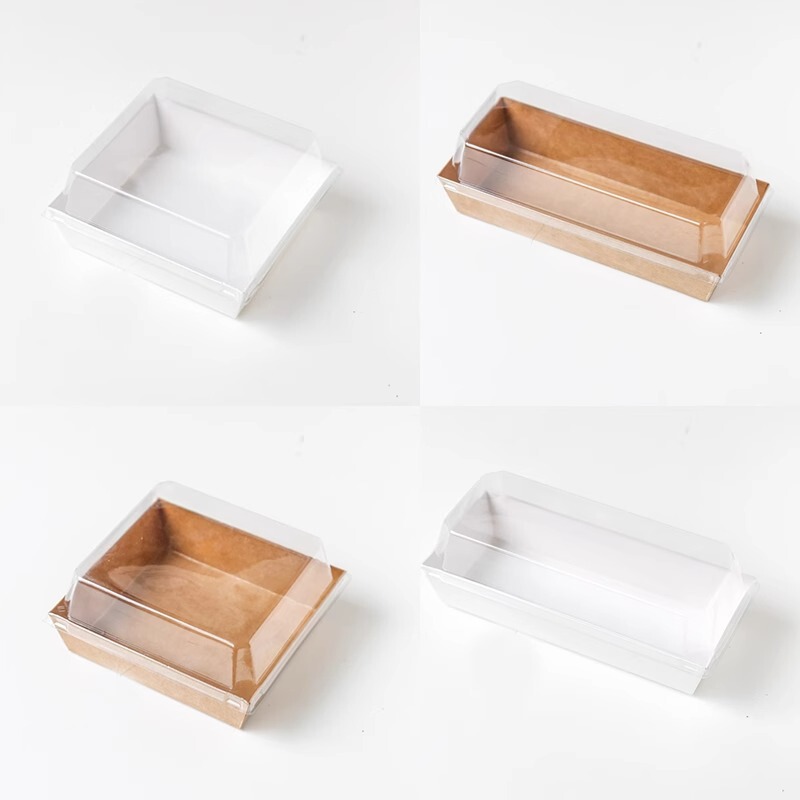 Sandwich Box Long Square Snow Mei Niang Cake Box Disposable Pork Flax Beckham Tiramisu Packing Box