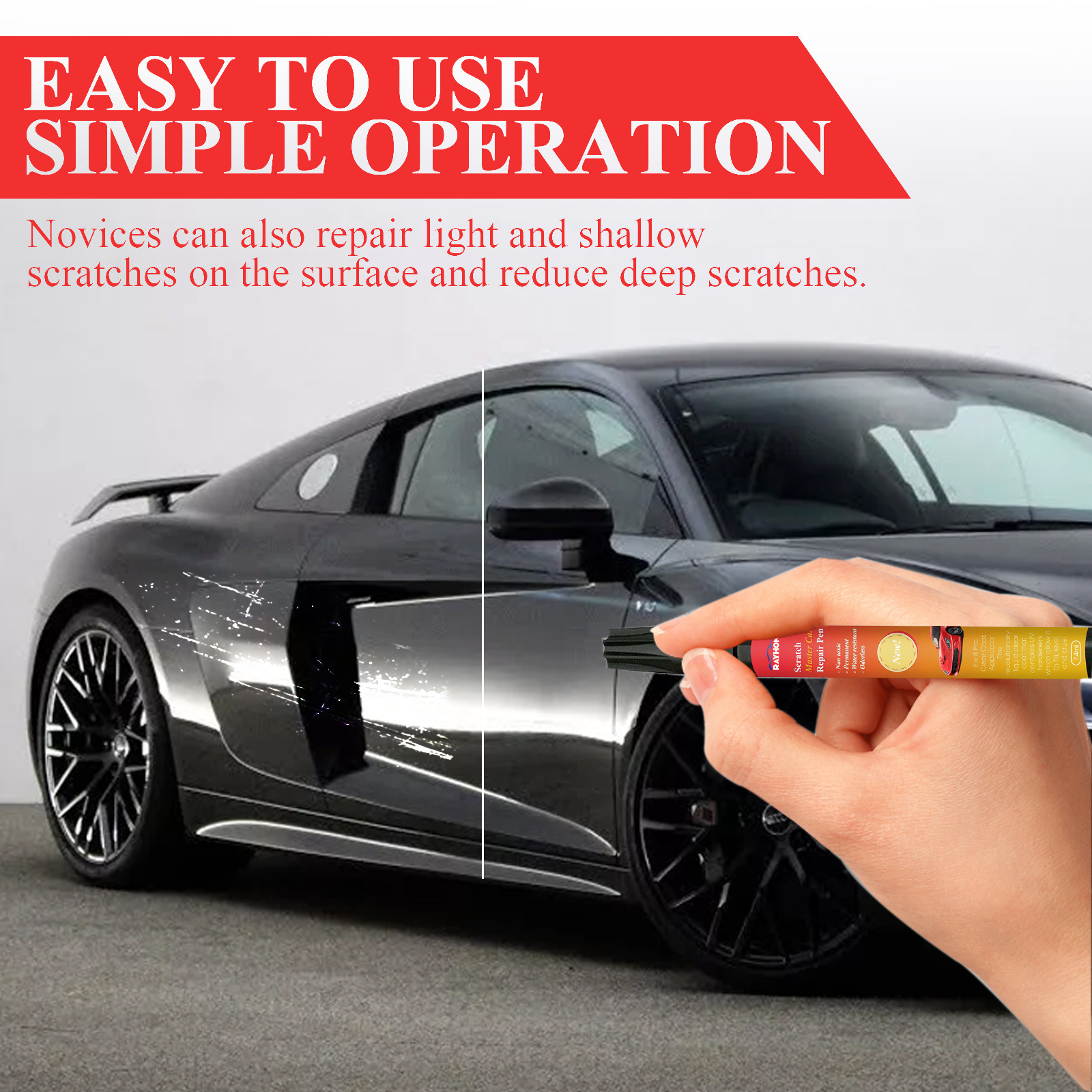 Rayhong Car Scratch Care Pen, Paint Repair Pen, Car Paint Surface Scratch Repair and Scratch Removal Pen