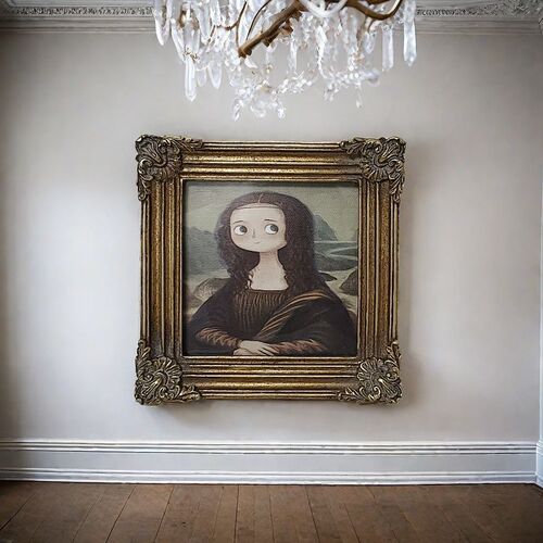 European-style retro picture frame, Mona Lisa oil painting frame, American decorative wall art, 4-inch, 6-inch, 7-inch decorative pieces